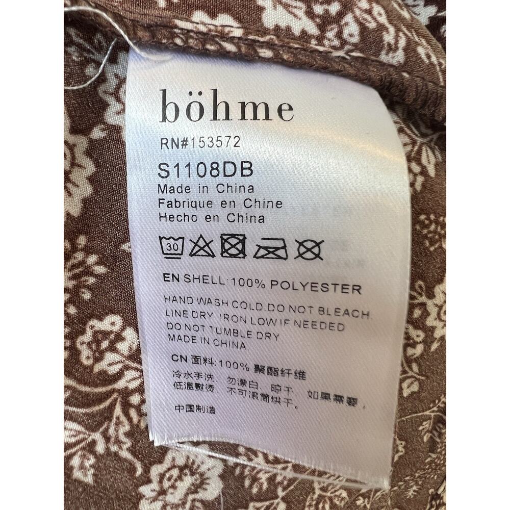 Boheme Selena Dress Smocked Bohemian Floral Mini Cottage Core, Prairie, XL - Picture 6 of 6